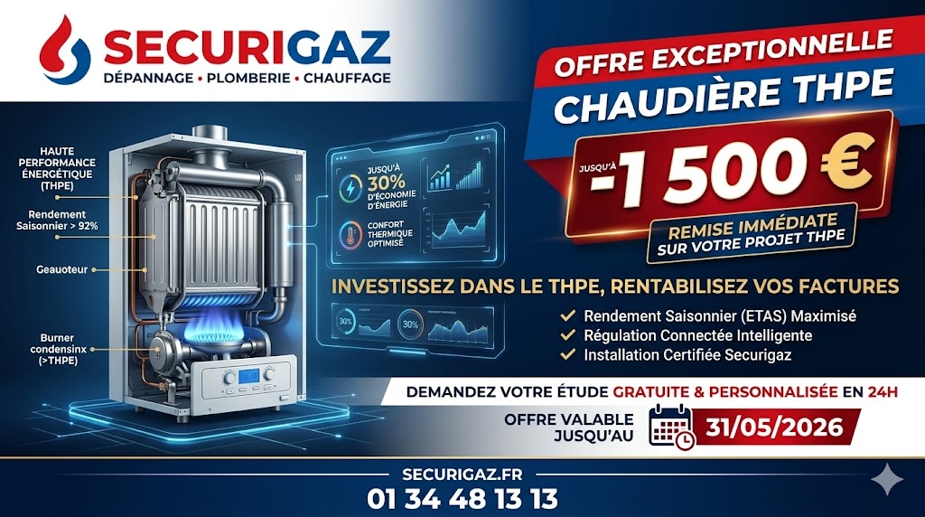 Promotion Securigaz Chaudière THPE jusqu'à -1500€
